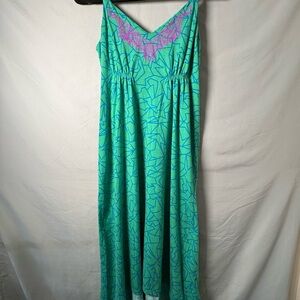 Miss Tina Teal and Purple Maxi Dress